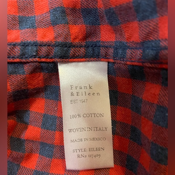 EUC! FRANK & EILEEN checkered button-up- size XS - Picture 9 of 11